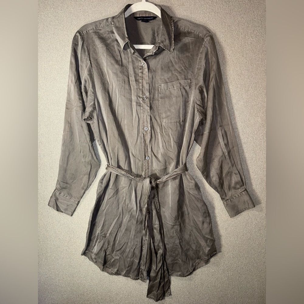 French Connection size 6 Taupe Shirt Dress